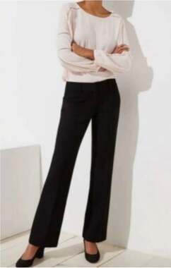 Ann Taylor LOFT Trousers Pants Size  6 in Marisa Fit Black Straight Leg